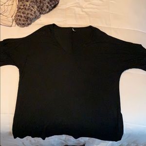 Black Shirt, Open Shoulders, Long